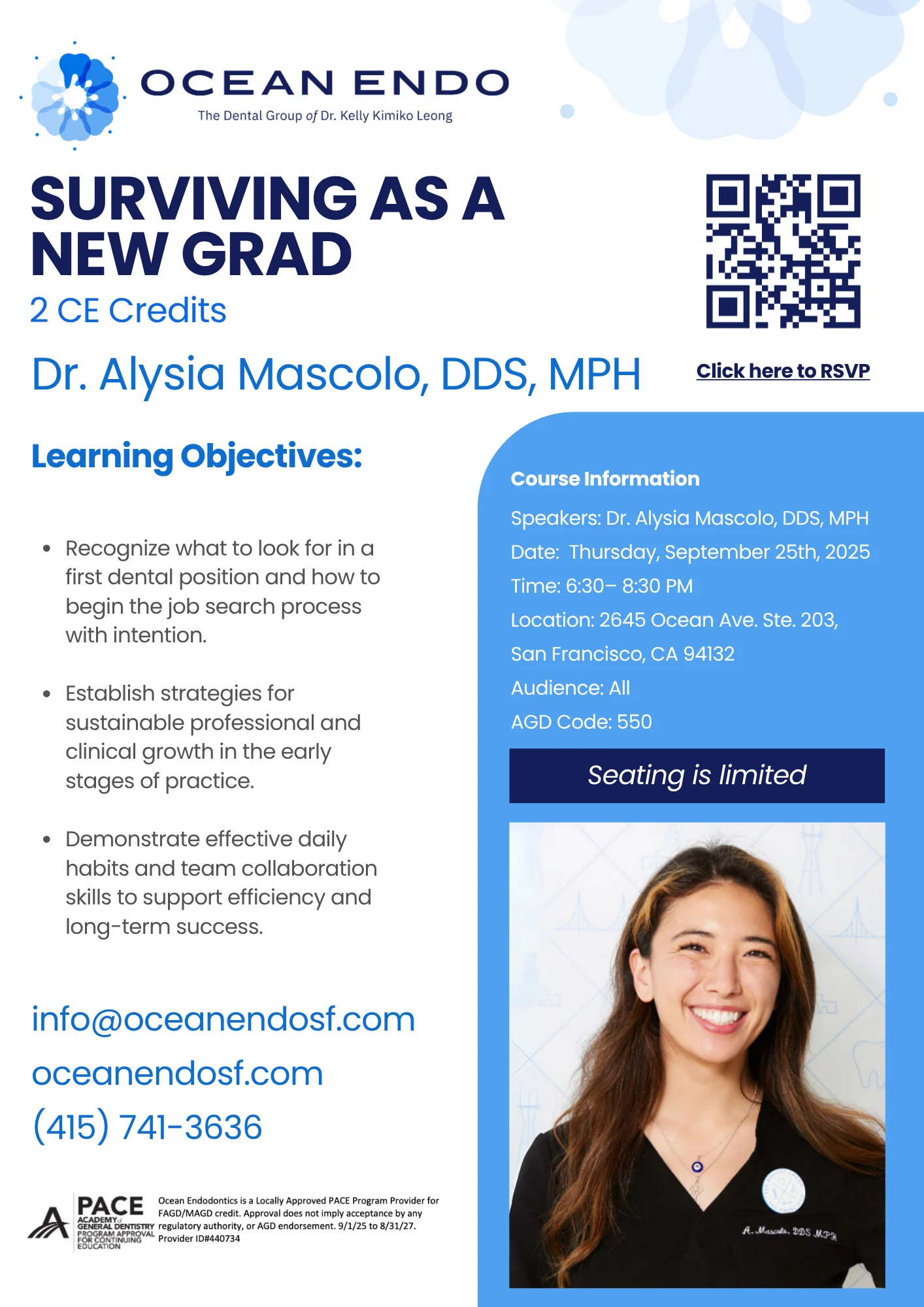 Surviving as a New Grad continuing education flyer
